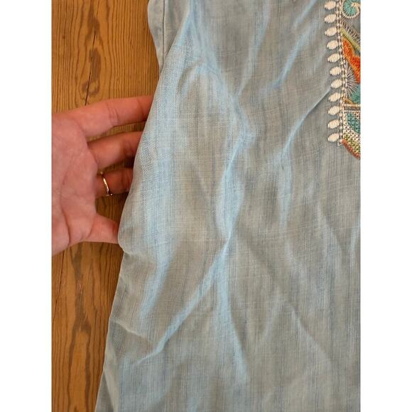APNY‎ Embroidered Boho Western Dress XS Blue - Picture 2 of 8